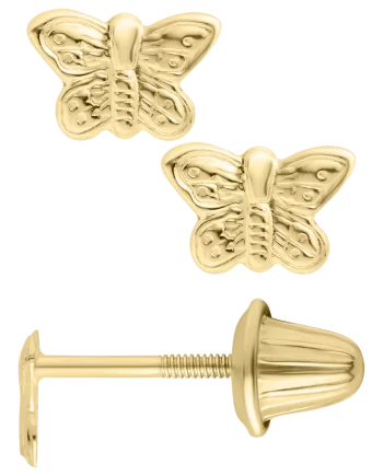 14K Butterfly Earring