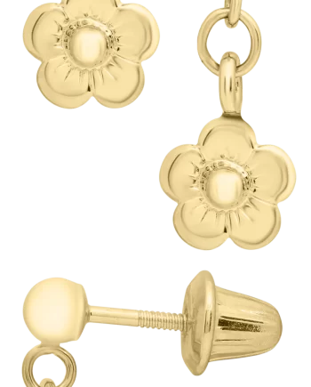 14K Flower Earring