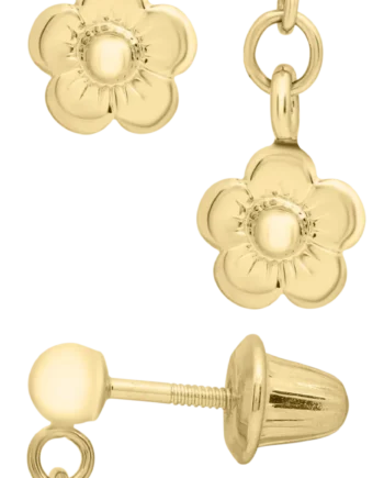 14K Flower Earring
