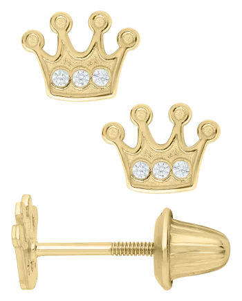 14K CROWN W-WHITE CZ