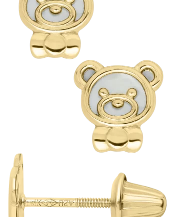 14K Teddy Bear Earring