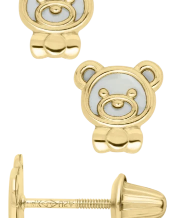 14K Teddy Bear Earring