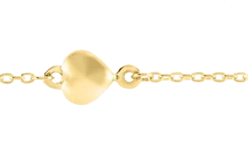 14K YG Child Heart Bracelet