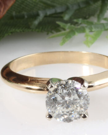 14K WYG Ring w/ Dia