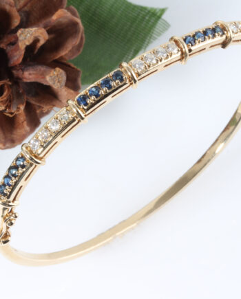 14K Sapphire w/ Dia Chanel Bracelet