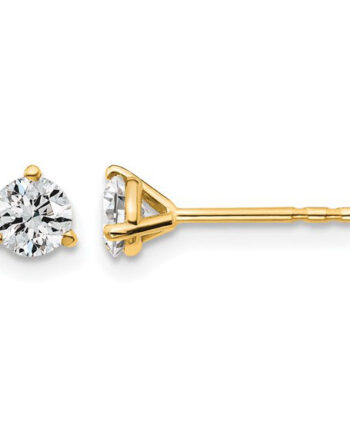 14K YG 1/3ct Lab Grown Diamond Round Studs