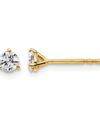 14K YG 1/2ct Lab Grown Diamond Round Studs