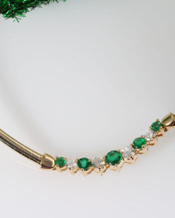14K Emeralds Necklace