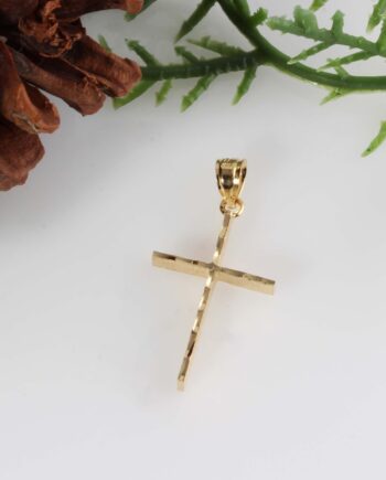14K YG Cross Pendant
