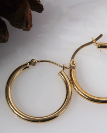 14K YG Hoop Earrings