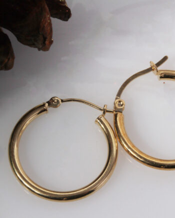 14K YG Hoop Earrings