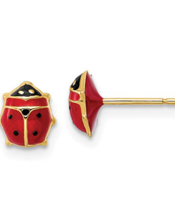 14K Ladybug Post Earrings