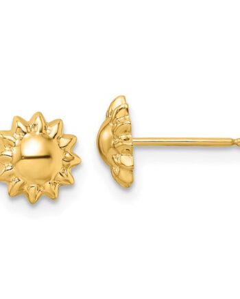 14K Sun Post Earrings