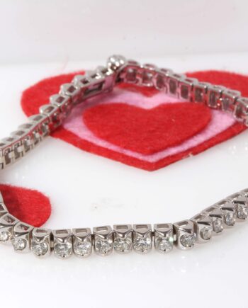 14K WG 5 Carat Tennis Bracelet