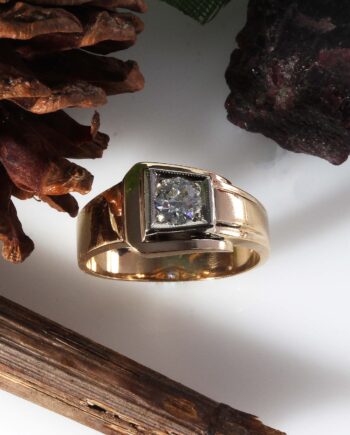 14K YG Men's Fashion Ring