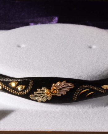 Base Metal & 10K Tri-Color Cuff Bracelet