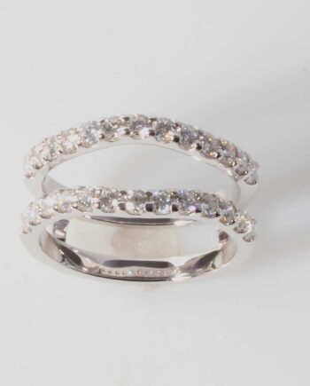 14K WG Band Machine Ring