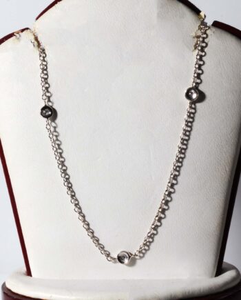 14K WG Diamond By the Yard Necklace