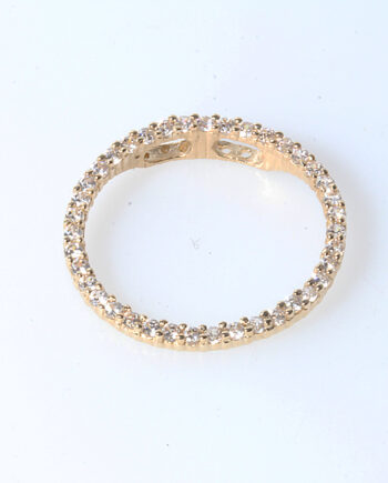 10K YG Womens Fashion Ring Stack Able