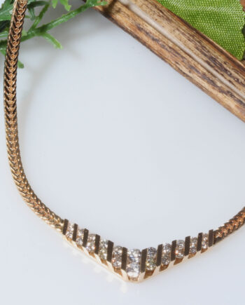 14K Vintage Channel Necklace