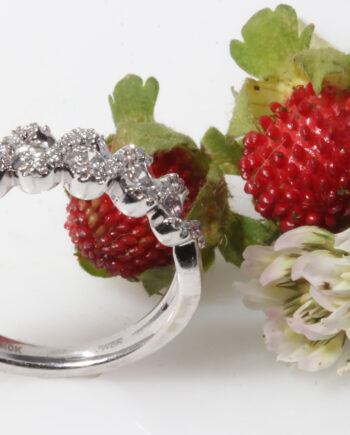 Eternity Band w/ Row of Dazzling Diamonds
