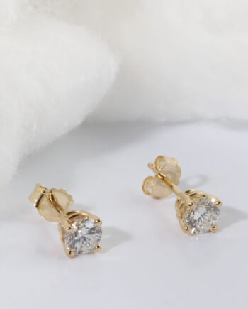 .50tdw Diamond Studs 14K Yellow Gold