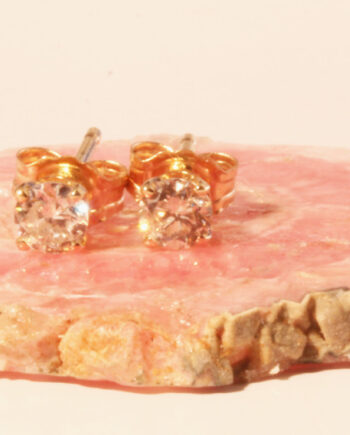 0.25ct Natural Diamond Stud Earrings 14K Yellow Gold